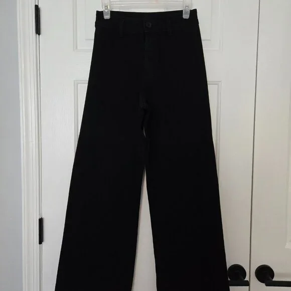 Miou Muse Black Straight Wide Leg Denim - Size Small - NWOT - Picture 6 of 9